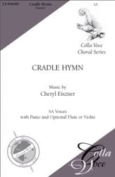 Cradle Hymn SA choral sheet music cover